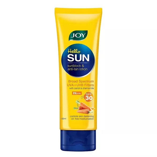 Joy Hello Sun Sunblock and Anti Tan Lotion SPF 30 PA++ - 120 ml