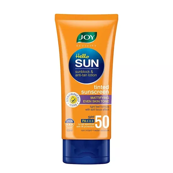 Joy Revivify Hello Sun Sunblock & Anti Tan Lotion Tinted Sunscreen SPF 50 PA+++ - 60 ml