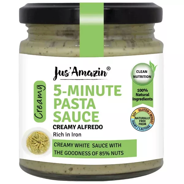 Jus Amazin 5-Minute Pasta Sauce - Creamy Alfredo - 200 gm
