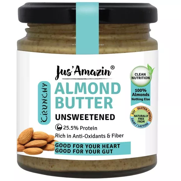 Jus Amazin Almond Butter Unsweetened - 200 gm