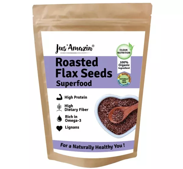 Jus Amazin Roasted Flax Seeds Superfood - 250 gm