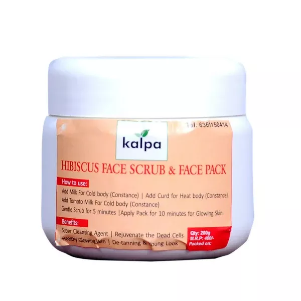 Kalpa Hibiscus Face Scrub & Face Pack - 200 gm