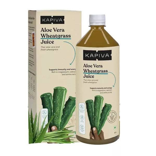 Kapiva Ayurveda Aloe Vera + Wheatgrass Juice - 1 L