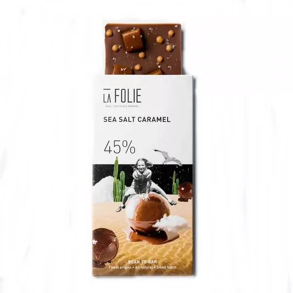 La Folie Sea Salt Caramel Chocolate - 60 gm