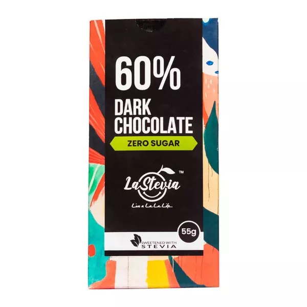 LaStevia Dark Chocolate Sweetened with Stevia - 55 gm