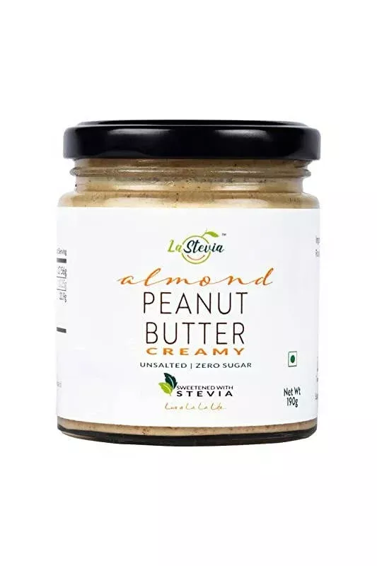 LaStevia Zero Sugar Almond Peanut Butter Creamy - 190 gm