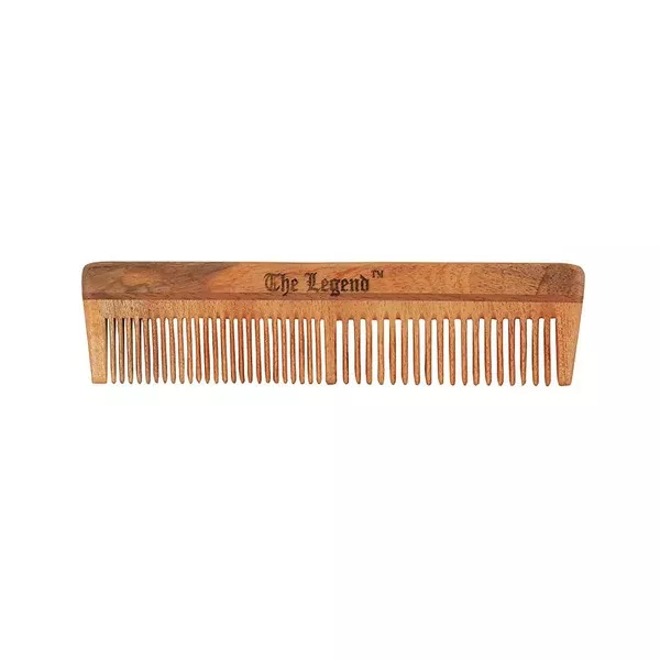 The Legend Organic Pure Neem Wood Comb - Brown