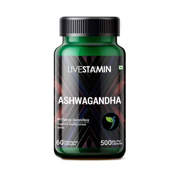 Livestamin Ashwagandha Capsules - 60 caps