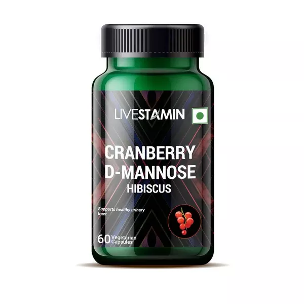 Livestamin Cranberry D-Mannose Hibiscus Capsules - 60 caps