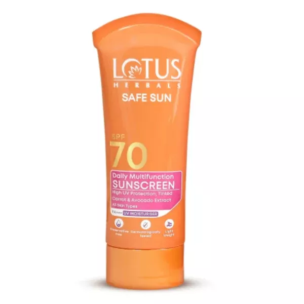 Lotus Herbals Safe Sun Daily Multi-Function Sunblock Sunscreen SPF 70 - 60 gm