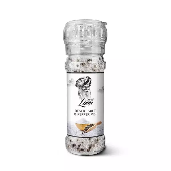 Lunn Desert Salt & Pepper Mix (Fine Grain) with Grinder - 80 gm