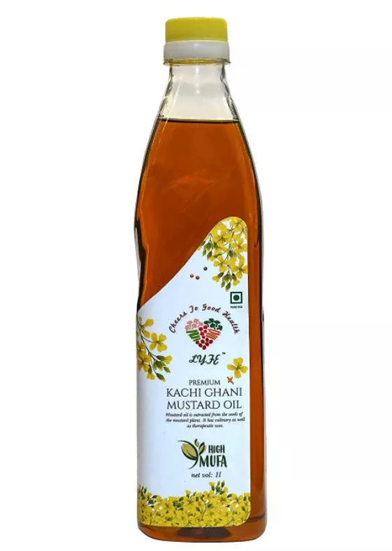 Lyfe Pure Premium Kachi Ghani Mustard Oil - 1000 ml