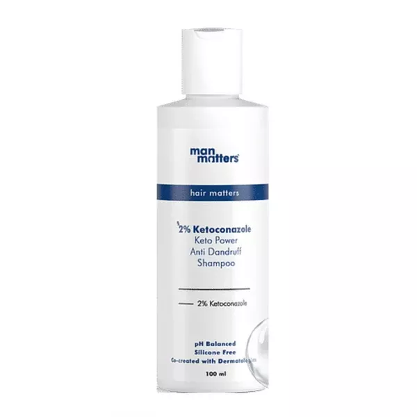 Man Matters 2% Ketoconazole Anti Dandruff Shampoo, Cruelty Free, Vegan, No Side Effects - 100 ml - Pack of 1