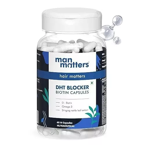 Man Matters DHT Blocker Capsules, For Anti Hair Fall - 60 caps