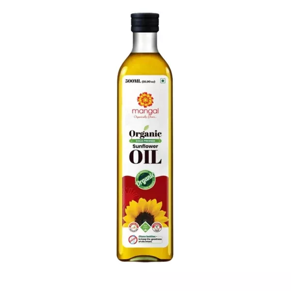 Mangal Organics Cold Pressed Sunflower Oil - 500 gm