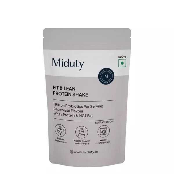 Miduty by Palak Notes Fit & Lean Protein Shake - Chocolate - 500 gm