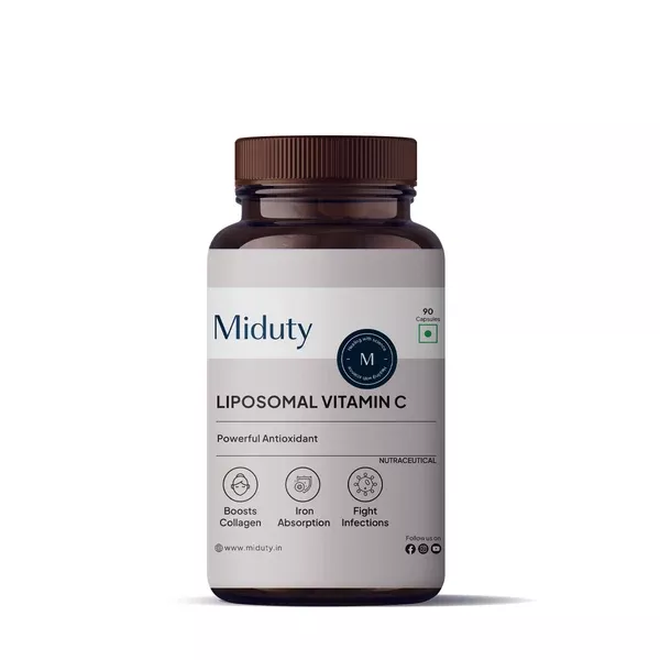 Miduty by Palak Notes Patented Liposomal Vitamin C Capsules - 90 caps