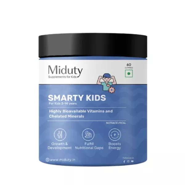 Miduty by Palak Notes Smarty Kids Multivitamin Gummies - 60 gummies