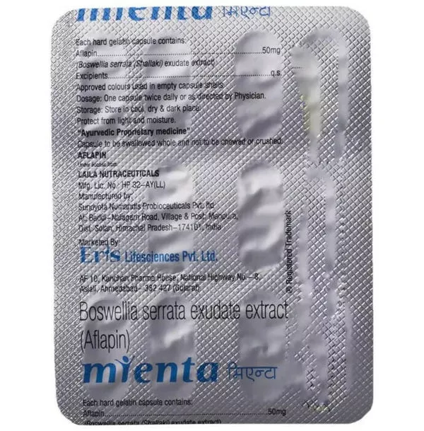 Mienta 50mg Capsules - 10 caps