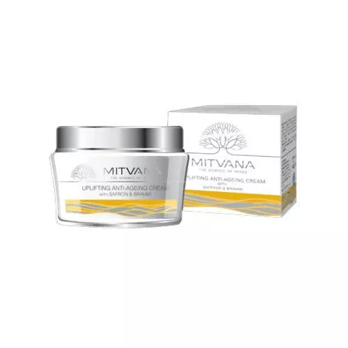 Mitvana Uplifting Anti-Ageing Cream with Saffron & Brahmi - 50 gm