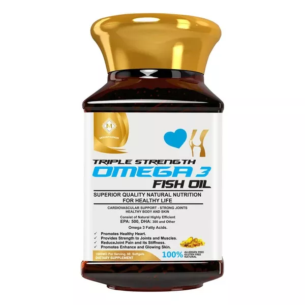 Mountainor Triple Strength Omega-3 Fish Oil Softgels - 60 softgels