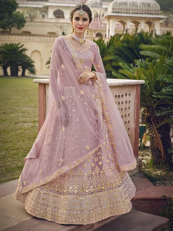 Myra Moor Net Heavy Embroidered Lehenga - XXS