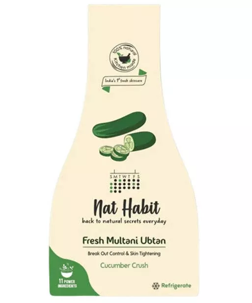 Nat Habit Cucumber Crush Fresh Multani Ubtan - 40 gm