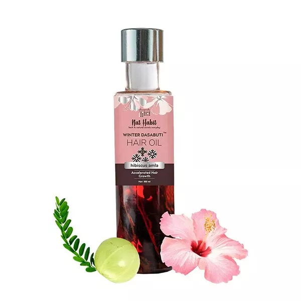 Nat Habit Hibiscus Amla Winter Dasabuti Hair Oil - 100 ml
