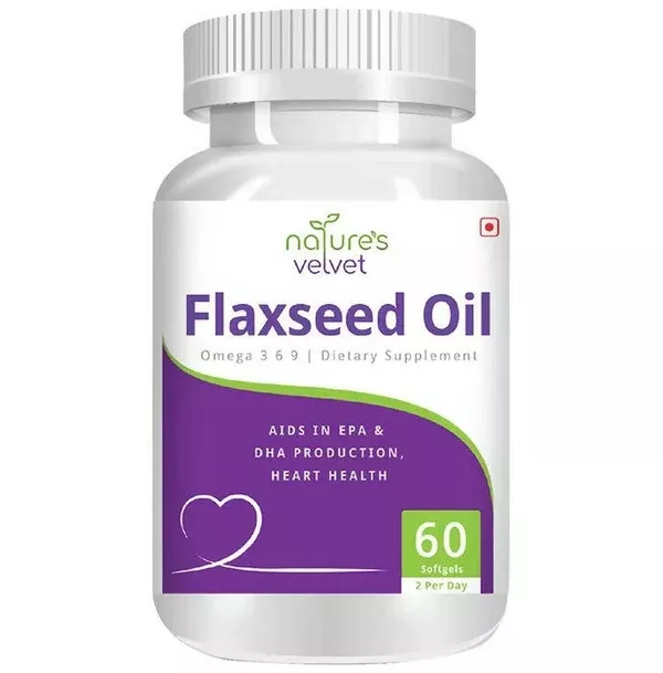 Nature's Velvet Flaxseed Oil Capsules - 60 caps