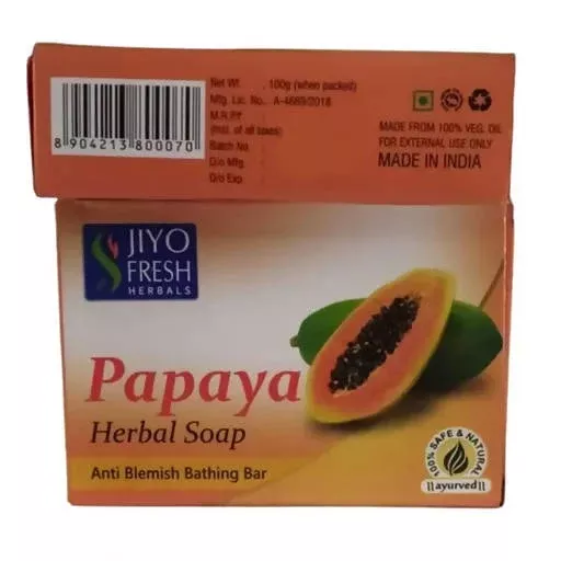 New Shama Jiyo Fresh Papaya Herbal Soap - 100 gm