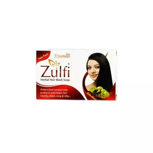 New Shama Zulfi Herbal Hair Black Soap - 75 gm