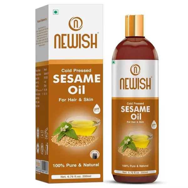Newish Cold Pressed Sesame Oil For Hair & Skin - 200 ml