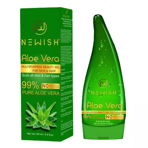 Newish Pure Aloe Vera Gel For Skin & Hair - 130 ml
