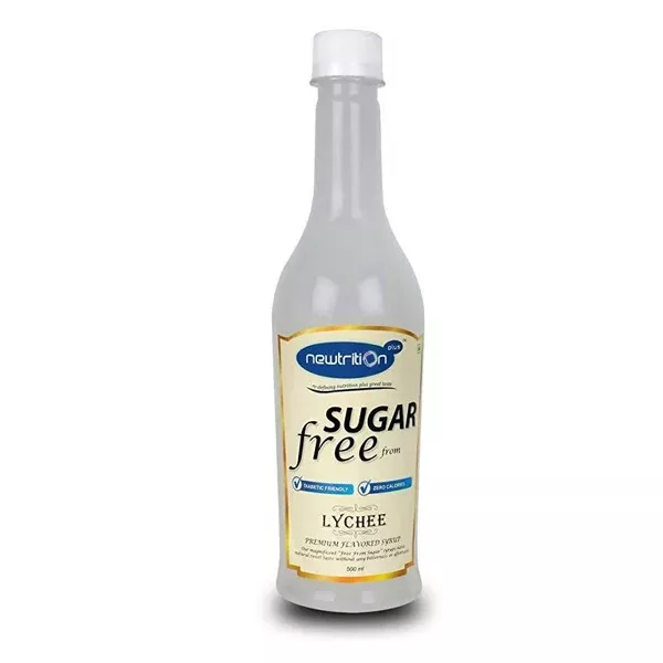 Newtrition Plus Sugar Free Lychee Syrup - Pack of 1 - 500 ml