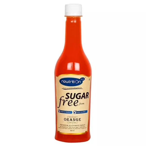 Newtrition Plus Sugar Free Orange Syrup - Pack of 1 - 500 ml