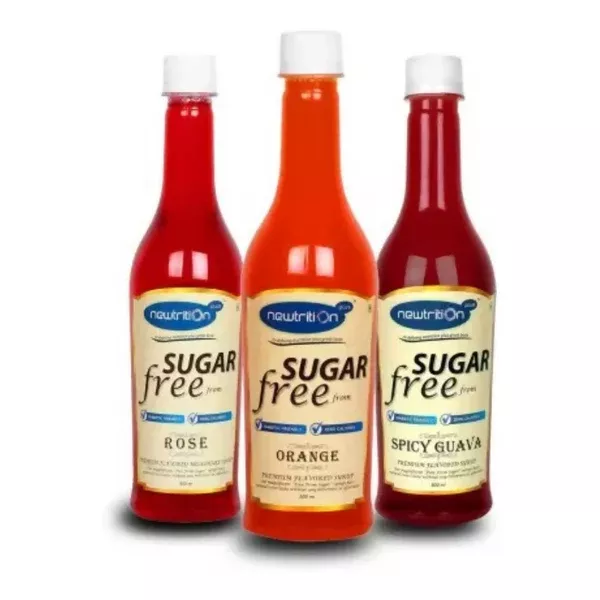 Newtrition Plus Sugar Free Rose + Orange + Spicy Guava Syrup - Combo