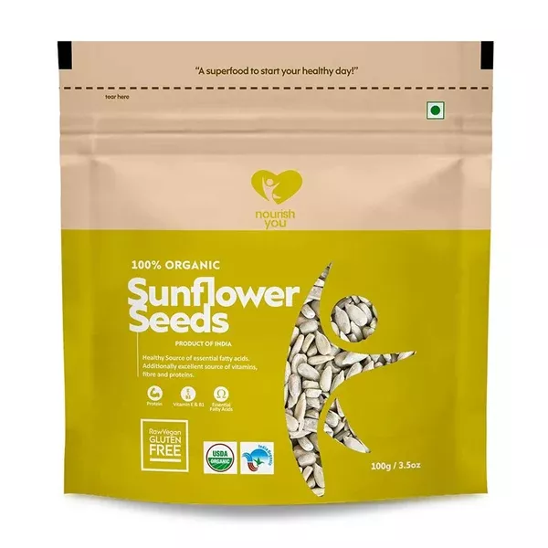 Nourish You Organic Sunflower Seeds - Pack of 1 - 100 gm