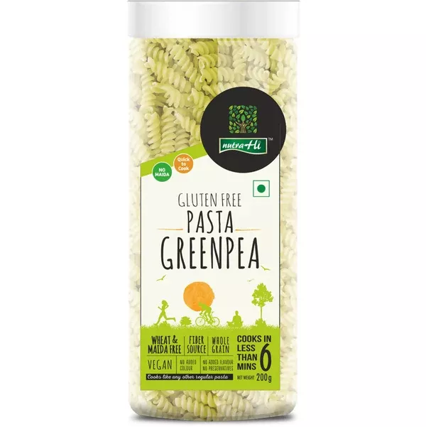 NutraHi Gluten-Free Pasta Greenpea - 200 gm