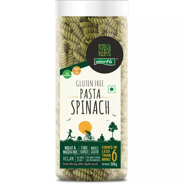 NutraHi Gluten-Free Spinach Pasta - 200 gm