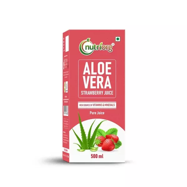 Nutriorg Aloevera Strawberry Juice - 500 ml