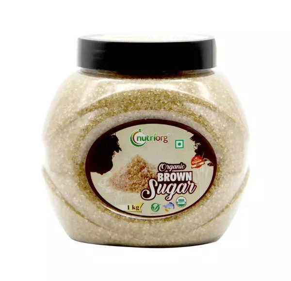 Nutriorg Organic Brown Sugar - 1 kg - Pack of 2
