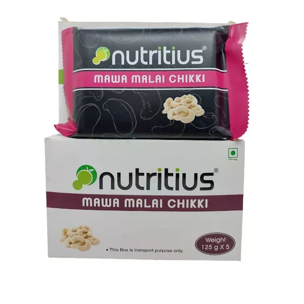 Nutritius Mawa Malai Chikki - 125 gm - Pack of 5