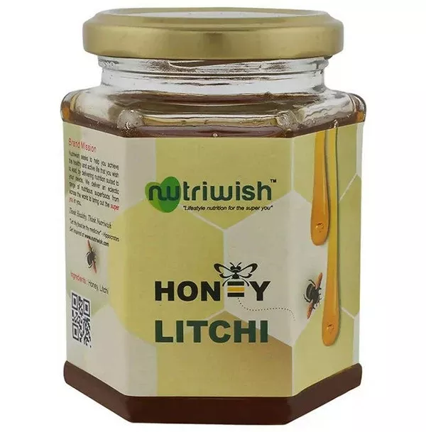 Nutriwish 100% Pure Organic Honey Litchi - 350 gm