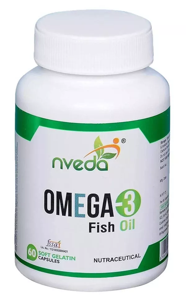 Nveda Omega-3 Fish Oil Capsules - 60 caps - Pack of 1