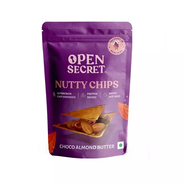 Open Secret Choco Almond Butter Nutty Chips - 30 gm - Pack of 9