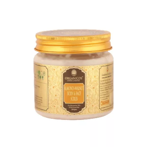 Organicos Almond+Walnut Face & Body Scrub - 150 gm