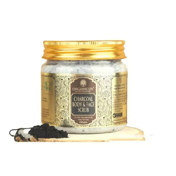Organicos Charcoal Face & Body Scrub - 150 gm