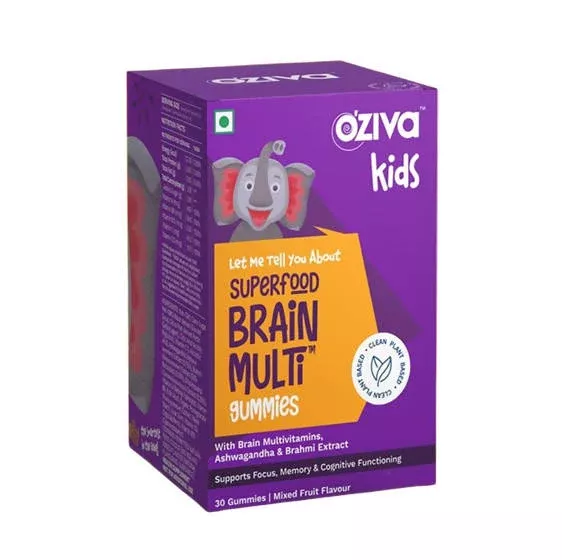 OZiva Kids Superfood Brain Multi Gummies - 30 Gummies