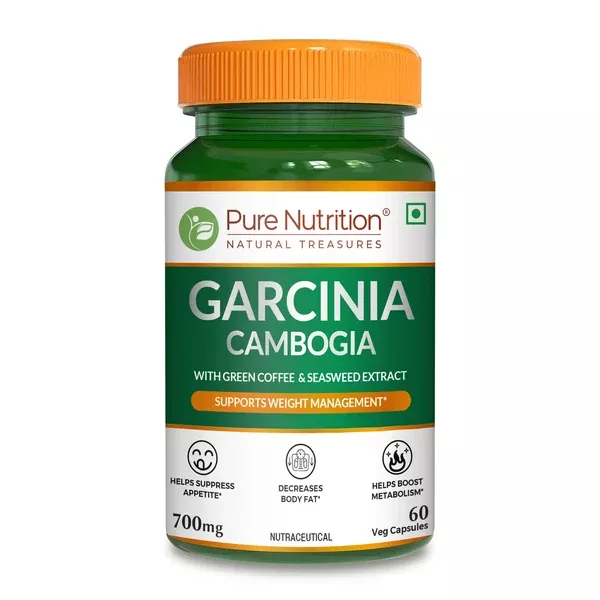 Pure Nutrition Garcinia Cambogia with Green Coffee & Seaweed Extract Capsules - 60 caps