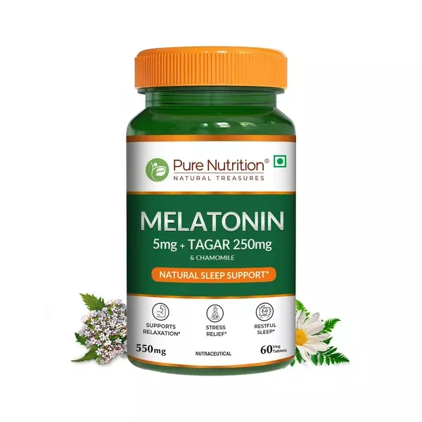 Pure Nutrition Melatonin 5mg Veg Tablets - 60 tabs